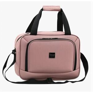 Travelers Club 15 inch Carry On Boarding Tote Luggage Pink Mauve NWT